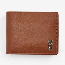 Load image into Gallery viewer, Tan Brown Leather Stag Badge Extra Capacity Wallet
