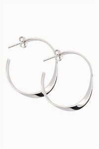 945695 925 HOOP SIL ONE PIERCED EARRING - Allsport