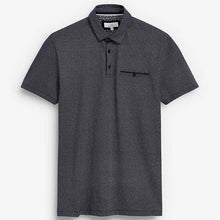 Load image into Gallery viewer, Navy Regular Fit Geometric Print Polo - Allsport
