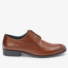 Load image into Gallery viewer, Tan Round Toe Leather Derby Shoes - Allsport
