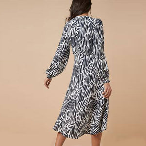 Zebra Print Midi Shirt Dress - Allsport