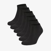 Load image into Gallery viewer, 6 Pack Black Trainer Socks (Men) - Allsport
