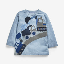 Load image into Gallery viewer, Blue Diggers 3 Pack Long Sleeve Character T-Shirts (3mths-5yrs) - Allsport
