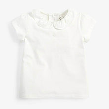 Load image into Gallery viewer, White Short Sleeve Collar T-Shirt (3mths-5yrs) - Allsport
