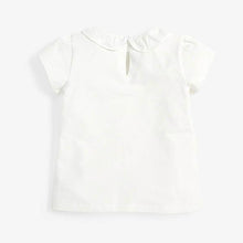 Load image into Gallery viewer, White Short Sleeve Collar T-Shirt (3mths-5yrs) - Allsport

