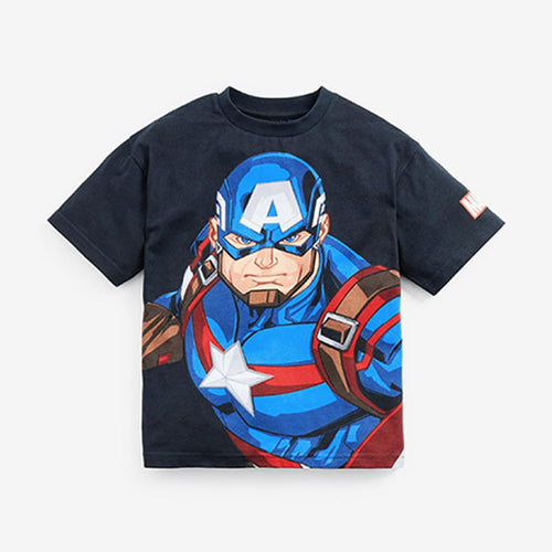 Captain America Marvel Avengers T-Shirt (3-12yrs) - Allsport