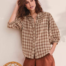 Load image into Gallery viewer, Brown May Soft Long Sleeve Shirt Check - Allsport
