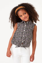 Load image into Gallery viewer, Leopard Tie Front Blouse (3-12yrs) - Allsport
