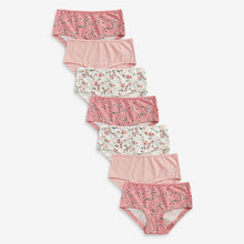 Load image into Gallery viewer, Pink/Cream Floral 7 Pack Hipster Briefs (2-12yrs)

