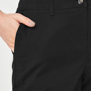 Black Chino Knee Shorts - Allsport