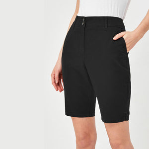 Black Chino Knee Shorts - Allsport