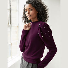 Load image into Gallery viewer, Berry Cosy Embellished Top - Allsport
