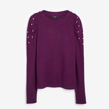 Load image into Gallery viewer, Berry Cosy Embellished Top - Allsport

