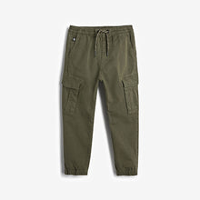 Load image into Gallery viewer, Khaki Green Loose Fit Cargo Trousers (3-12yrs) - Allsport
