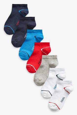 Multi 7 Pack Cotton Rich Trainer Socks - Allsport