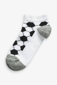 Multi 7 Pack Cotton Rich Football Trainer Socks - Allsport