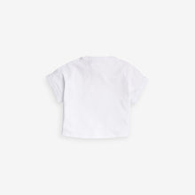 Load image into Gallery viewer, White Organic Cotton Boxy Shaped Basic T-Shirt (3-12yrs) - Allsport
