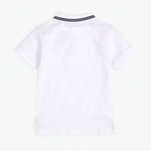 Load image into Gallery viewer, White Short Sleeve Plain Polo Shirt (3mths-5yrs)
