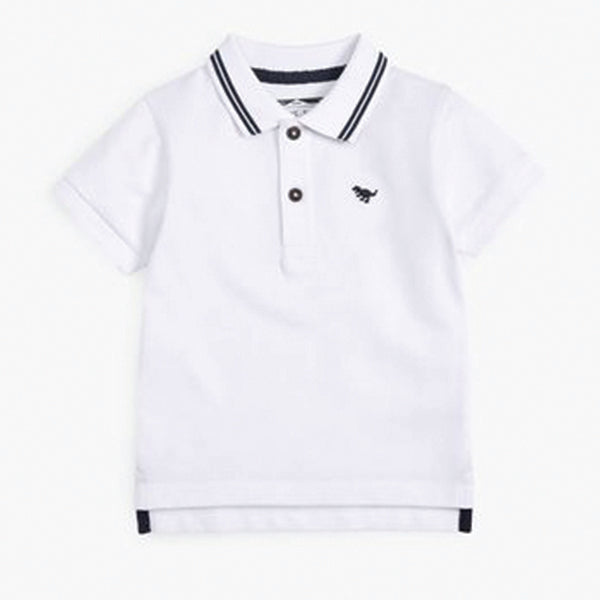 White Short Sleeve Plain Polo Shirt (3mths-5yrs)