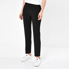 Load image into Gallery viewer, Black Elastic Back Skinny Trousers - Allsport
