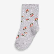 Load image into Gallery viewer, Multi 7 Pack Floral Ankle Socks (Kids) - Allsport
