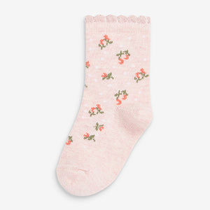 Multi 7 Pack Floral Ankle Socks (Kids) - Allsport
