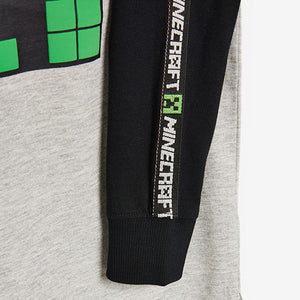 Grey Minecraft Long Sleeved T-Shirt (5-12yrs) - Allsport