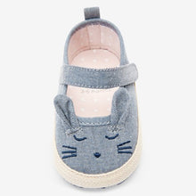 Load image into Gallery viewer, Denim Bunny Mary Jane Baby Shoes (0-18mths) - Allsport
