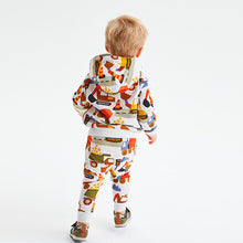 Load image into Gallery viewer, Ecru White Digger Print Joggers (3mths-5yrs) - Allsport
