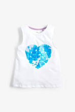 Load image into Gallery viewer, White Sequin Heart Vest - Allsport
