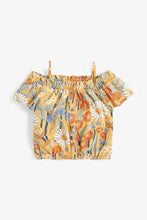 Load image into Gallery viewer, Strappy Bardot Ocre Floral Top - Allsport
