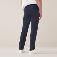 Load image into Gallery viewer, Navy Slim Fit Elasticated Waist Comfort Chinos - Allsport
