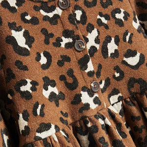 Animal Print Button Through Dress (3mths-6yrs) - Allsport