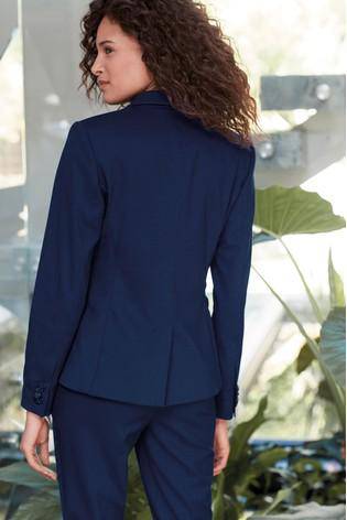 Blue Single Breasted Tailored Fit Jacket - Allsport
