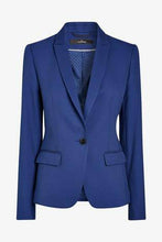 Load image into Gallery viewer, Blue  Single Breasted Tailored Fit Jacket - Allsport
