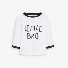 Load image into Gallery viewer, White Little Brother Long Sleeved T-Shirt (0mths-18mths) - Allsport
