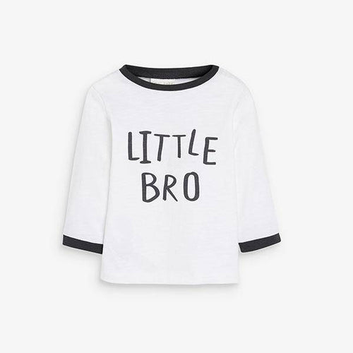 White Little Brother Long Sleeved T-Shirt (0mths-18mths) - Allsport