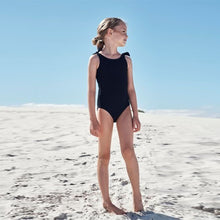 Load image into Gallery viewer, Black Textured Swimsuit (3-12yrs)
