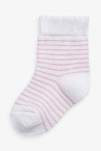 Pink 4 Pack Stripe/Spot Sock (up to 2yrs) - Allsport