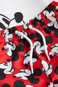 Red Mickey Mouse™ Rash Vest And Shorts Set - Allsport