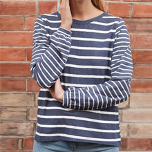 Load image into Gallery viewer, Navy Stripe Long Sleeve T-Shirt - Allsport
