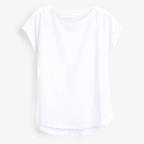 White Cap Sleeve T-Shirt - Allsport