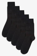 Load image into Gallery viewer, 5PK Black Stag Embroidered Socks - Allsport
