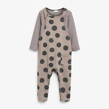 Load image into Gallery viewer, Mink Character Dinosaur Jersey Dungarees And Bodysuit Set (0mths-18mths) - Allsport
