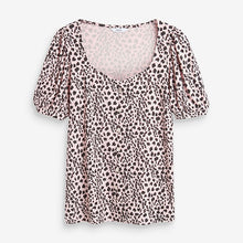 Load image into Gallery viewer, Neutral Animal Button Front Short Sleeve Top - Allsport
