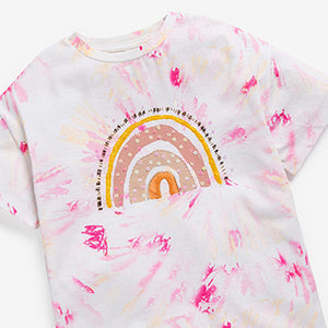 Pink Tie Dye Pretty Rainbow T-Shirt (3-12yrs) - Allsport