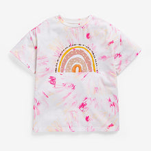 Load image into Gallery viewer, Pink Tie Dye Pretty Rainbow T-Shirt (3-12yrs) - Allsport

