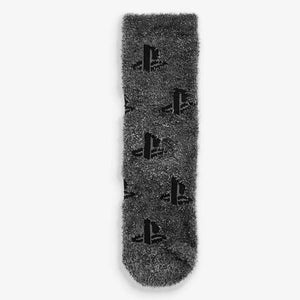Black/Grey 2 Pack PlayStation™ Cosy Socks (Older) - Allsport