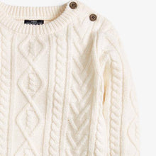 Load image into Gallery viewer, Cable Knit Crew Jumper (3mths-5yrs) - Allsport
