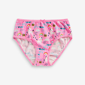 Pink/Blue Unicorn 7 Pack Briefs (1.5-12yrs) - Allsport